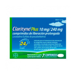 Clarityne plus 10 mg/240 mg 7 comprimidos de liberacion prolongada